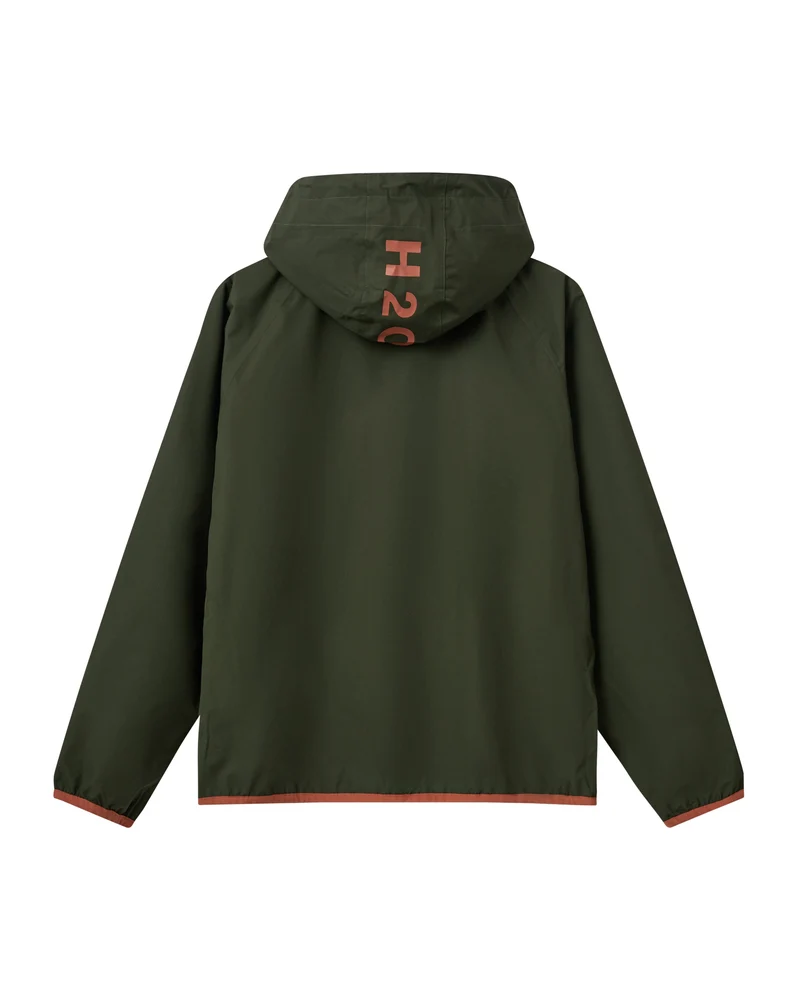H2O - H2Rømø Festival Lw Rain Jacket Packable 100980-2 - 7022 - Army/Autumn Leaf
