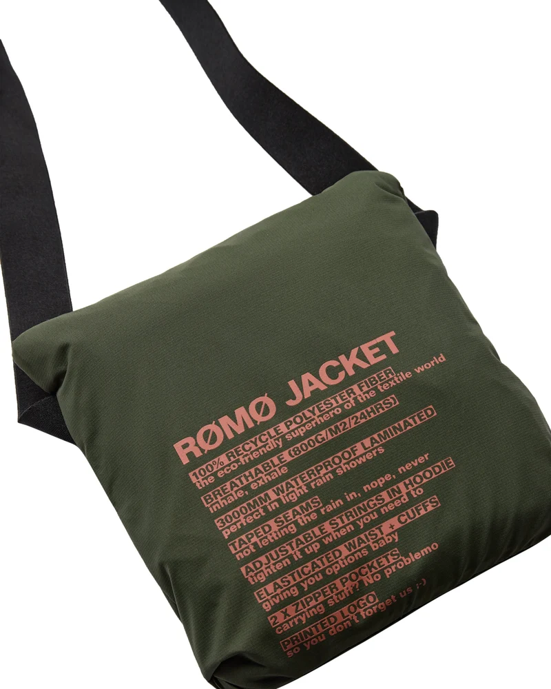 H2O - H2Rømø Festival Lw Rain Jacket Packable 100980-2 - 7022 - Army/Autumn Leaf