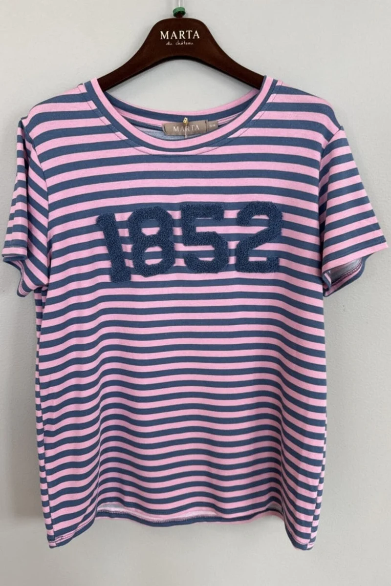 Marta Du Chateau - Mdchertha Tee 84275-1852S - Pink/Jeans