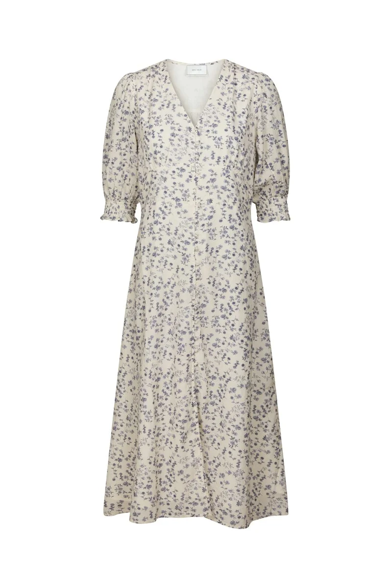 Neo Noir - Valley Structure Flower Dress 167925 - 121 - Off White