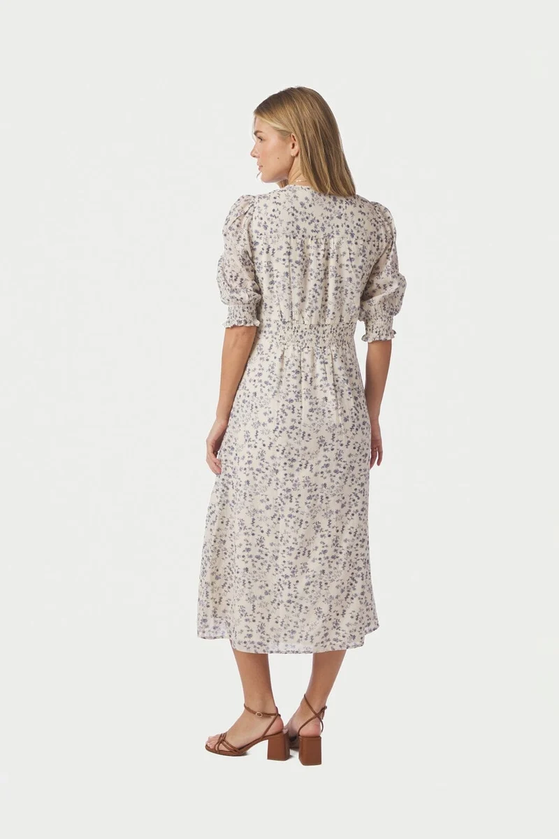 Neo Noir - Valley Structure Flower Dress 167925 - 121 - Off White