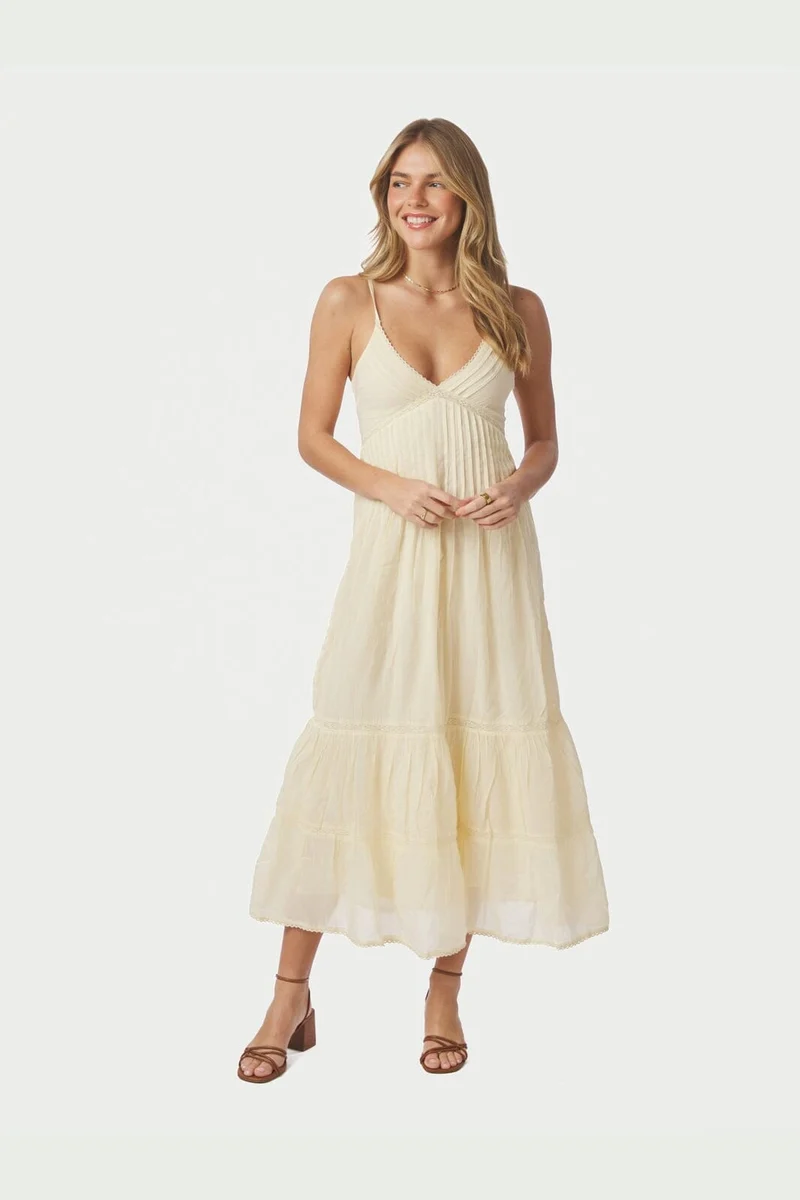 Neo Noir - Elorie S Voile Dress 169065 - 416 - Butter Yellow