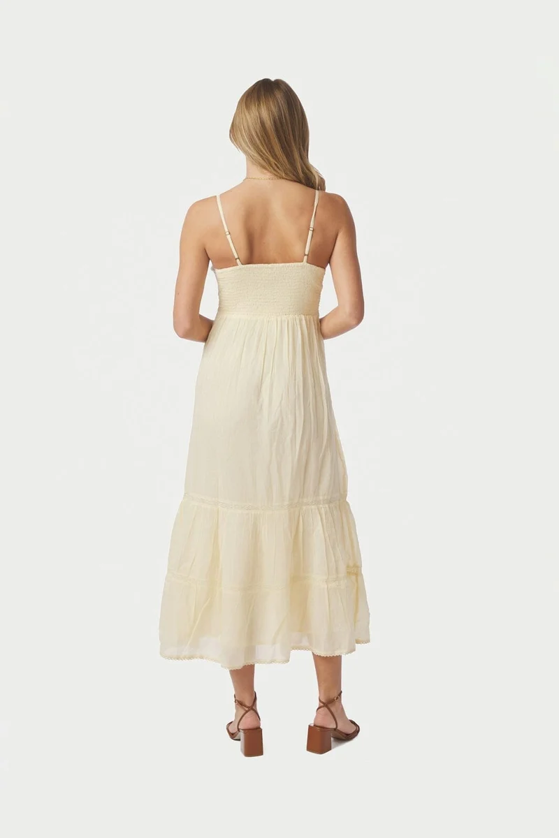 Neo Noir - Elorie S Voile Dress 169065 - 416 - Butter Yellow