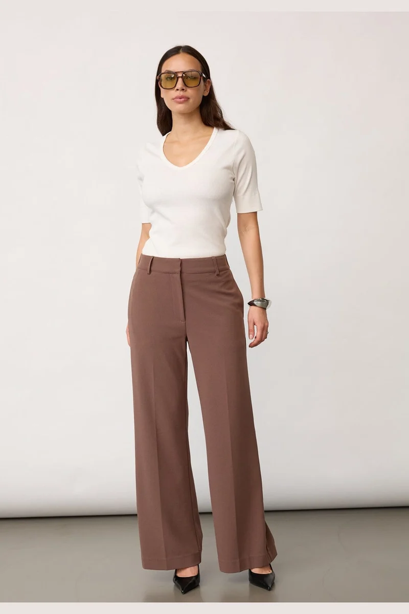 Co´Couture - Falconcc Wide Pant 41228 - 154 - Walnut