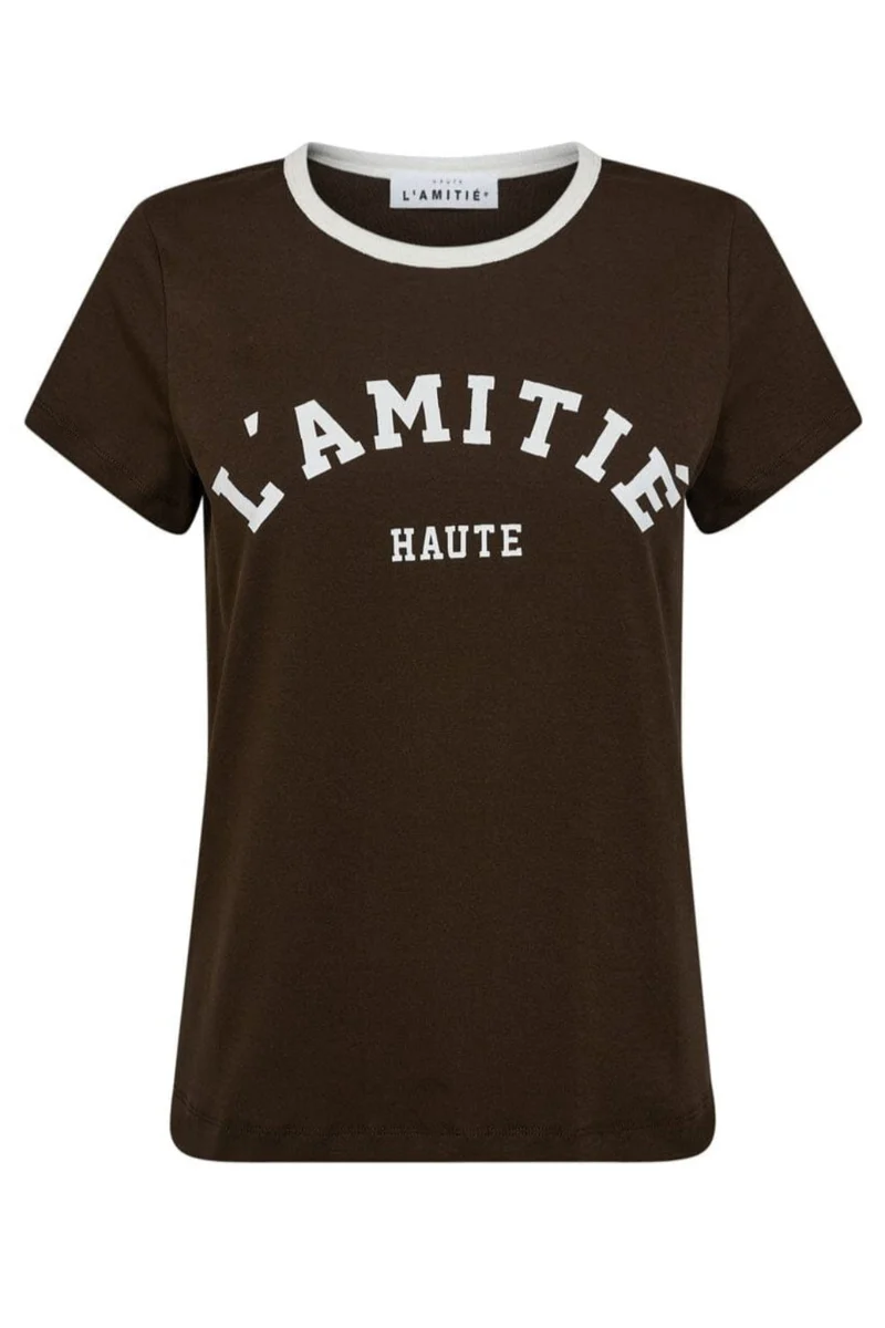 Haute L'Amitié - Neckline Logo Tee HL10006 - Mocca