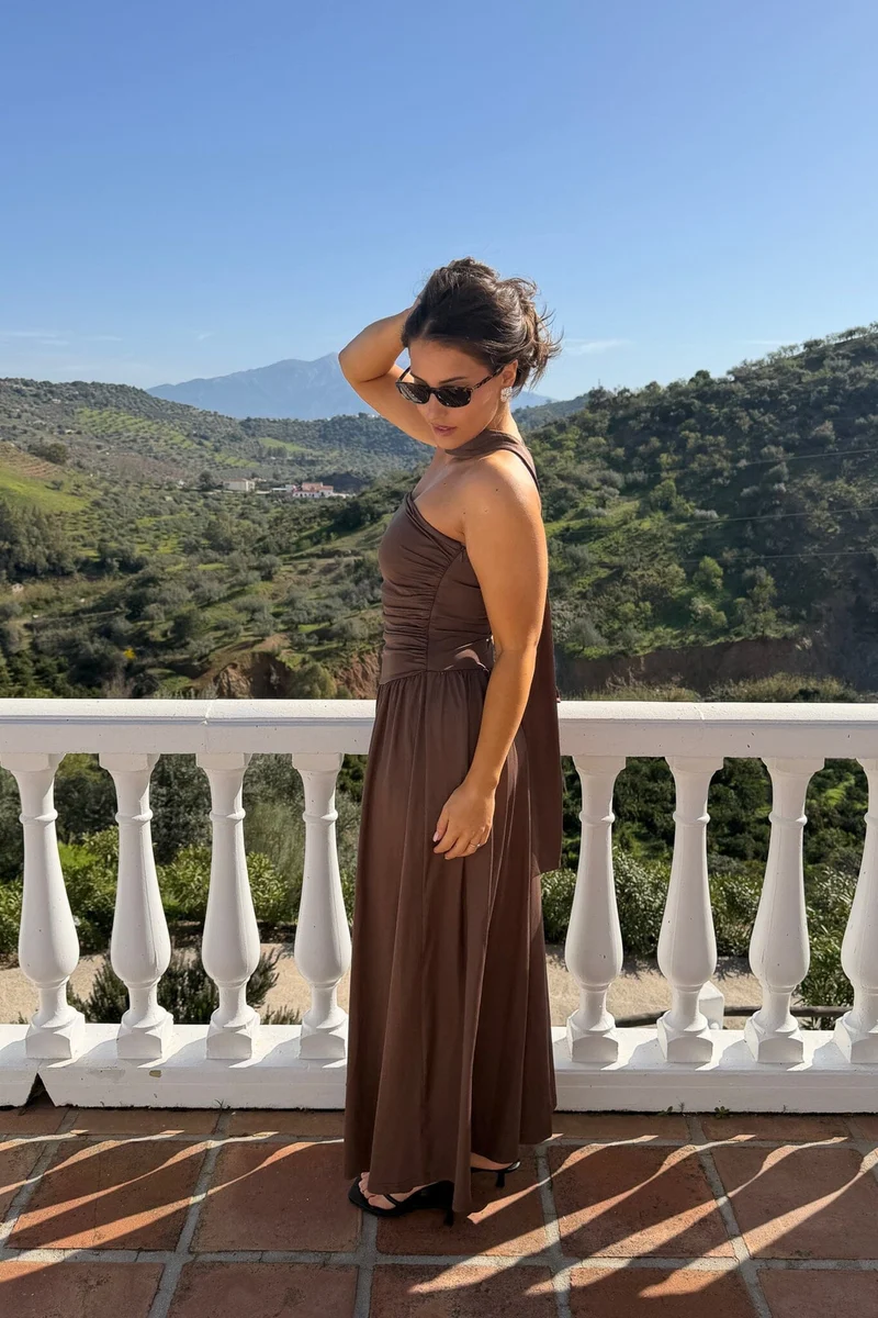 BYIC - Astridic Long Dress A25125 - Dark Brown