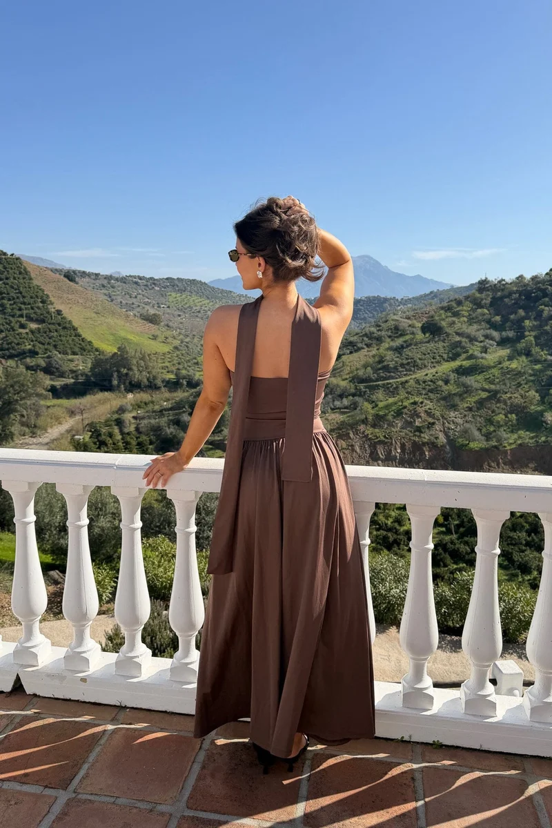 BYIC - Astridic Long Dress A25125 - Dark Brown