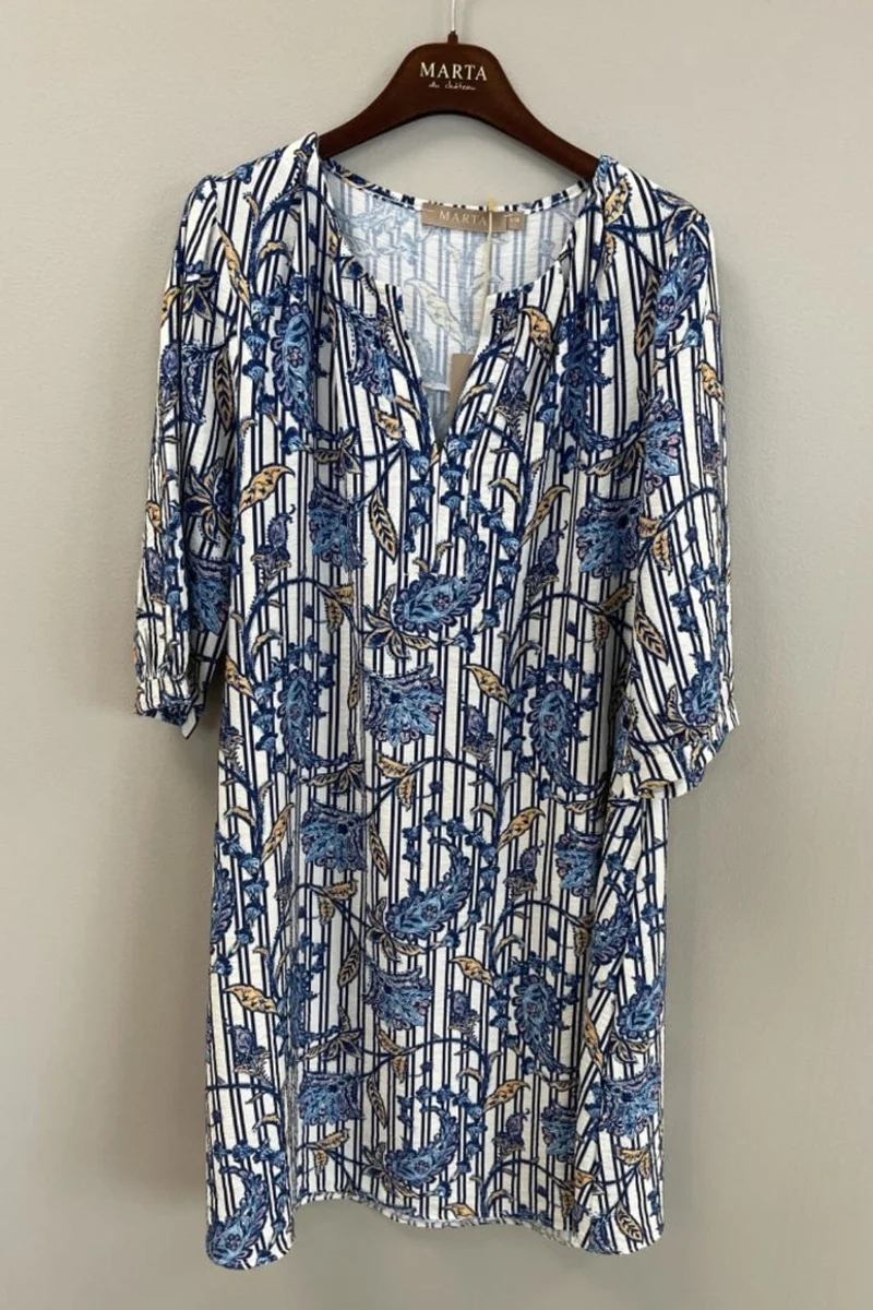 Marta Du Chateau - Mdckianna Dress 8219 - Navy6369Tpk