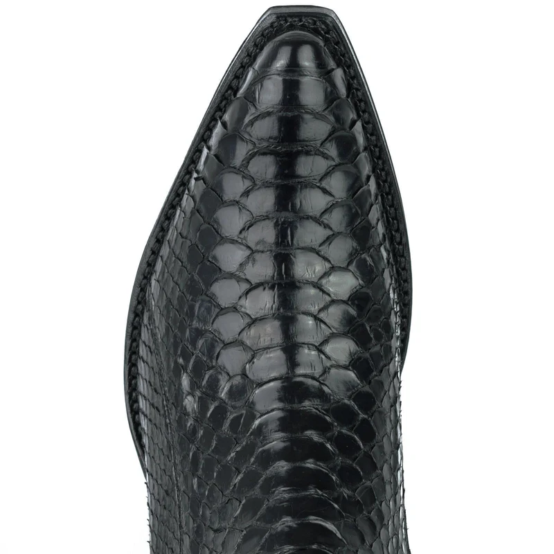 Urban Stiefeletten Damen 2496 Exotisches Leder Schwarz