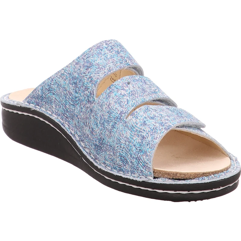 FinnComfort Pantolette Korfu bl.-bunt-kombi.