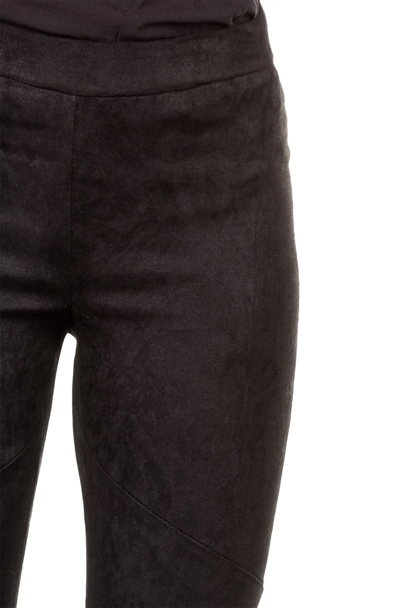 Isabel Benenato Leder Leggings schwarz