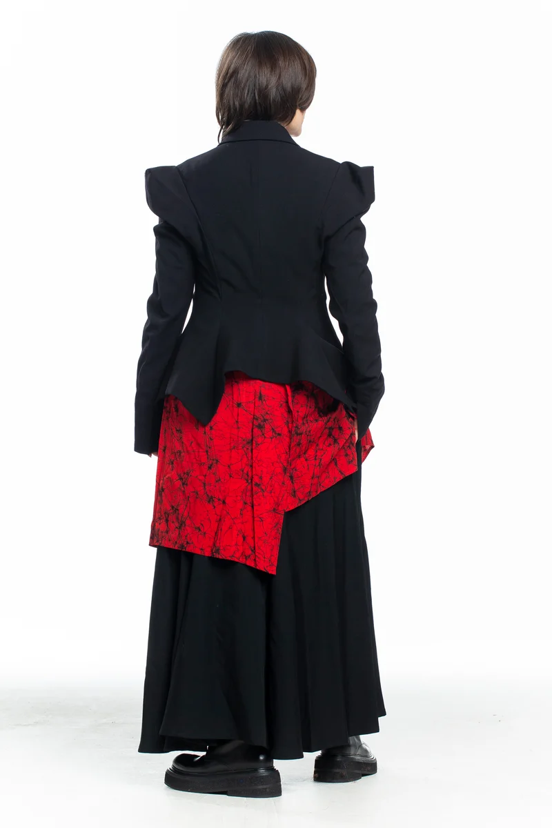 Yohji Yamamoto Damen Avantgarde Blazer Asymmetrisch schwarz