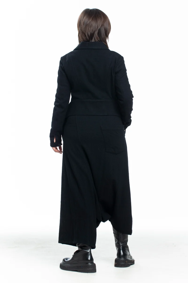 Yohji Yamamoto Damen Avantgarde Biker Jacke schwarz