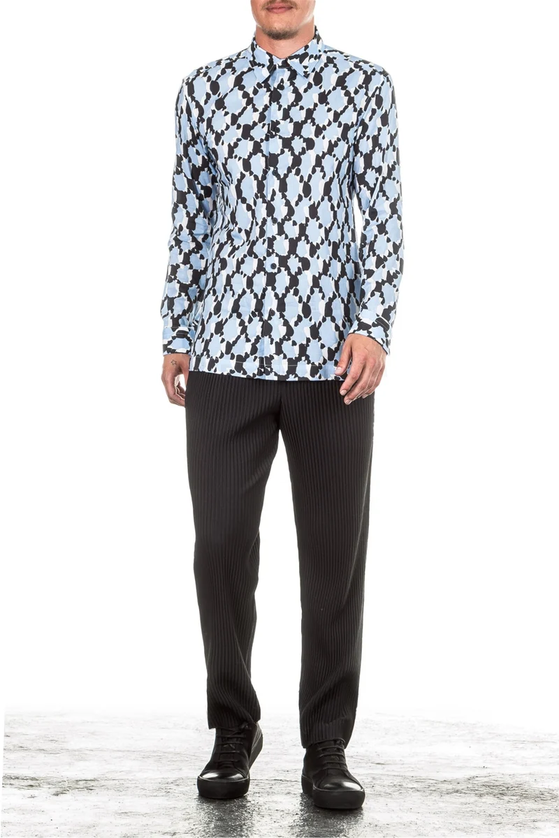 ISSEY MIYAKE Herren Hemd blau
