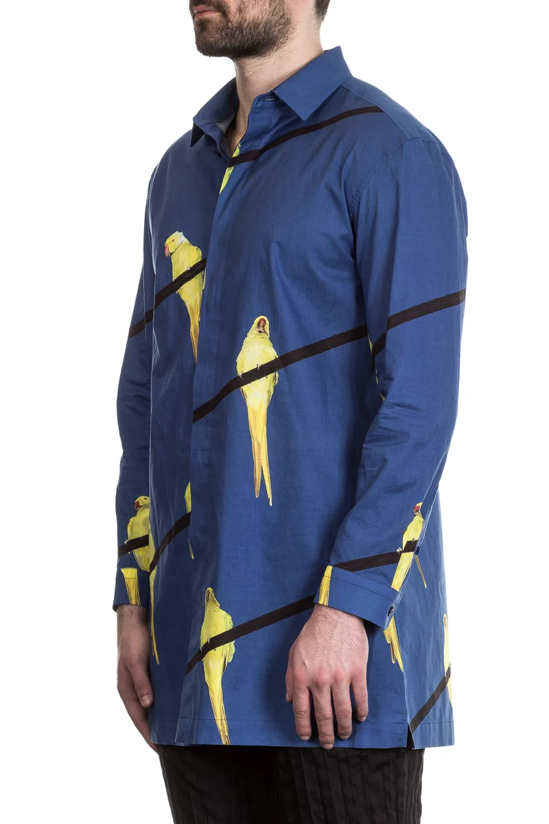ISSEY MIYAKE Herren Hemd blau