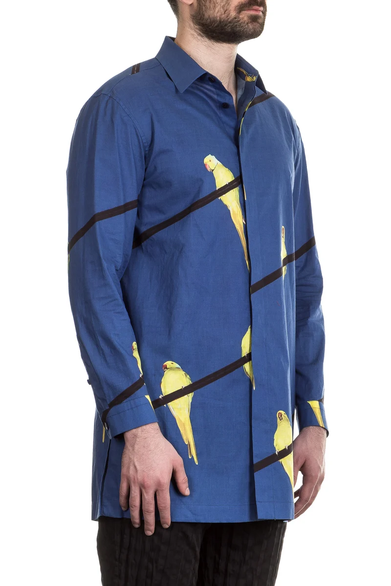 ISSEY MIYAKE Herren Hemd blau