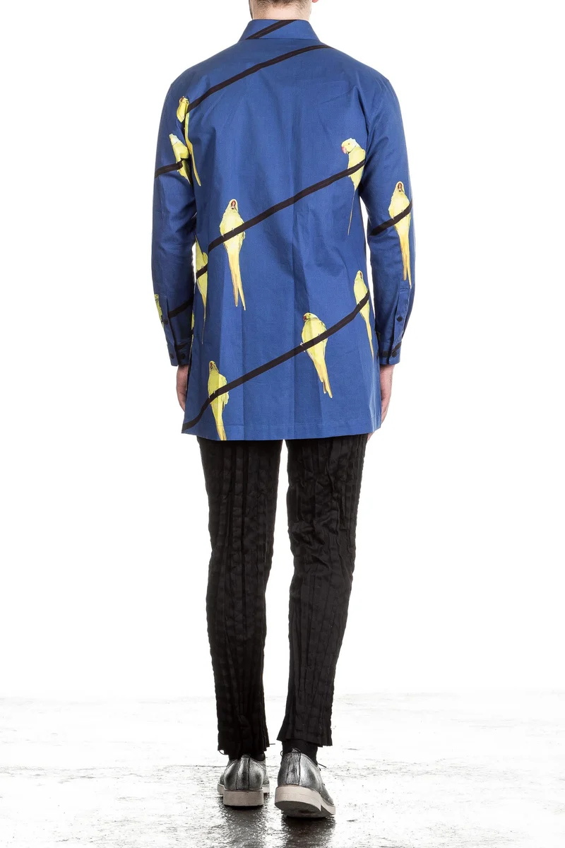 ISSEY MIYAKE Herren Hemd blau