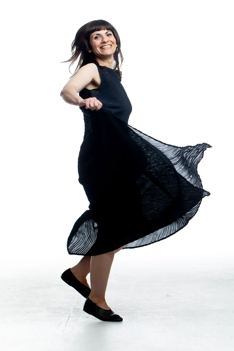 Issey Miyake Damen Plisse Kleid in Schwarz