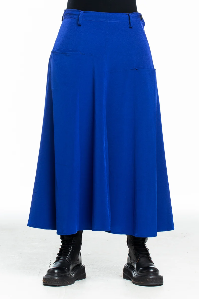 Y's Yohji Yamamoto Damen Rock lang blau