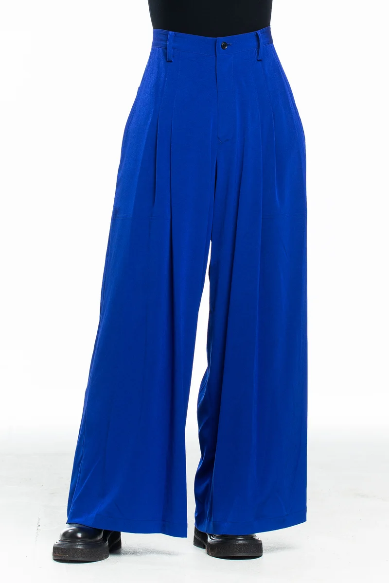 Y's Yohji Yamamoto Damen Hose weit blau