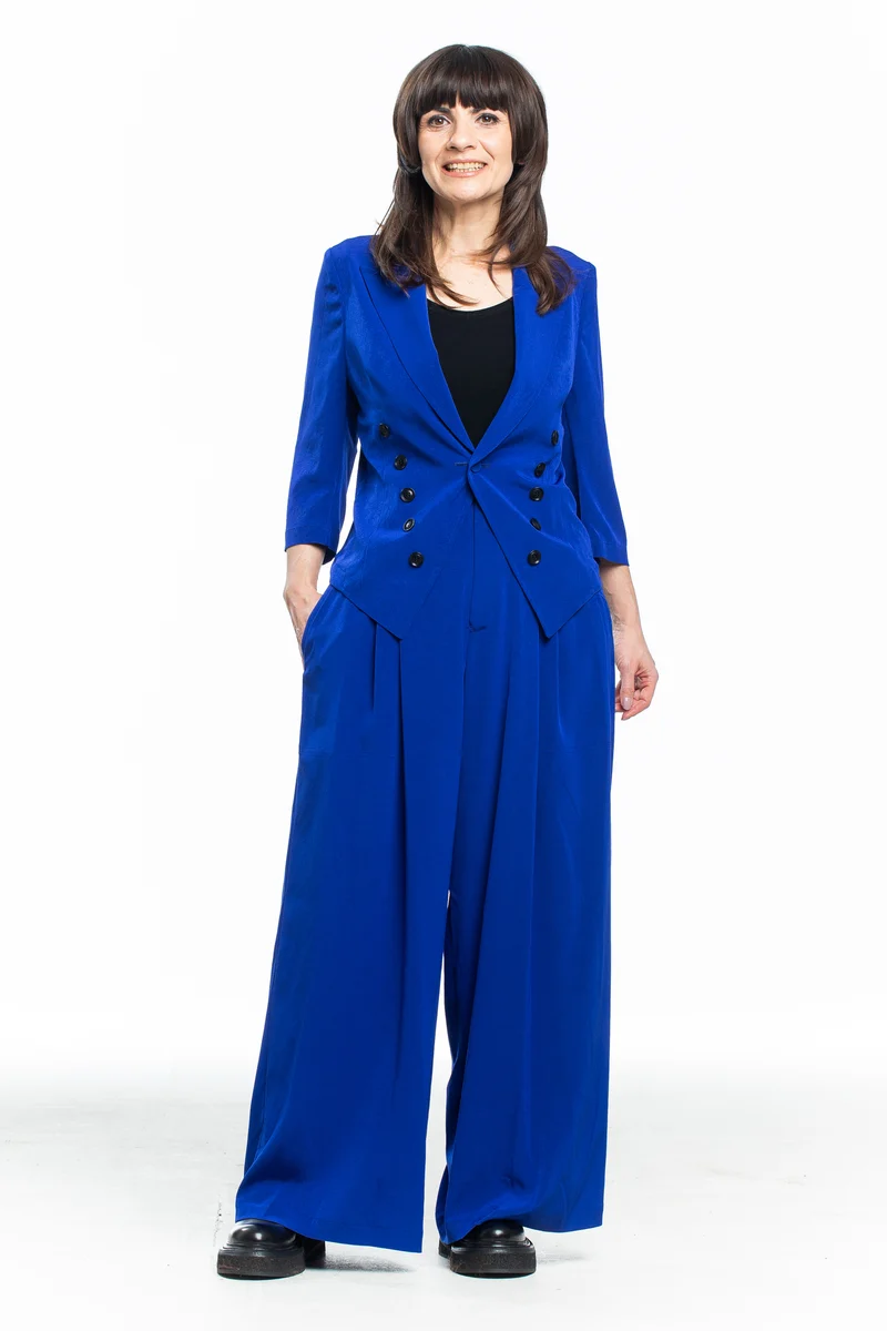Y's Yohji Yamamoto Damen Hose weit blau
