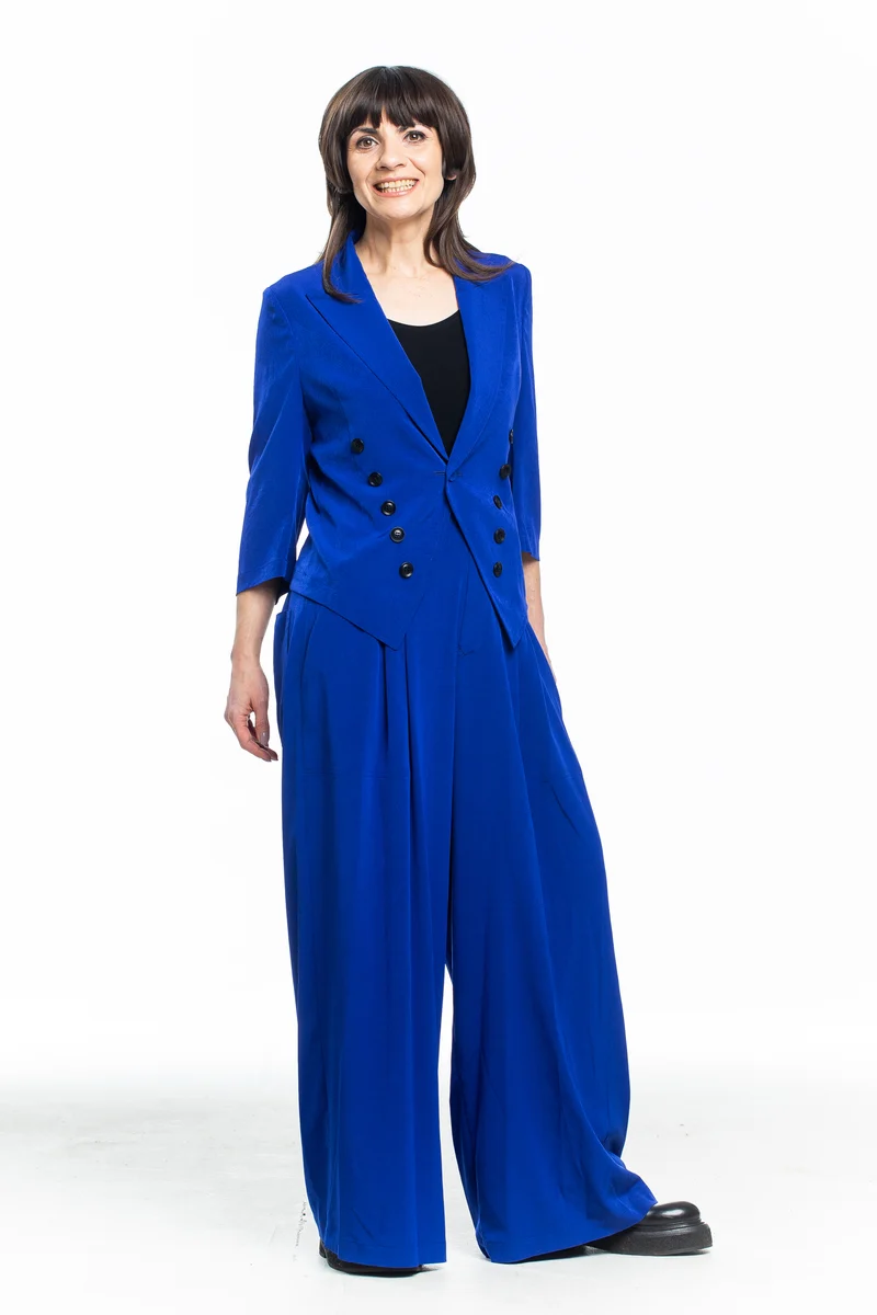 Y's Yohji Yamamoto Damen Hose weit blau