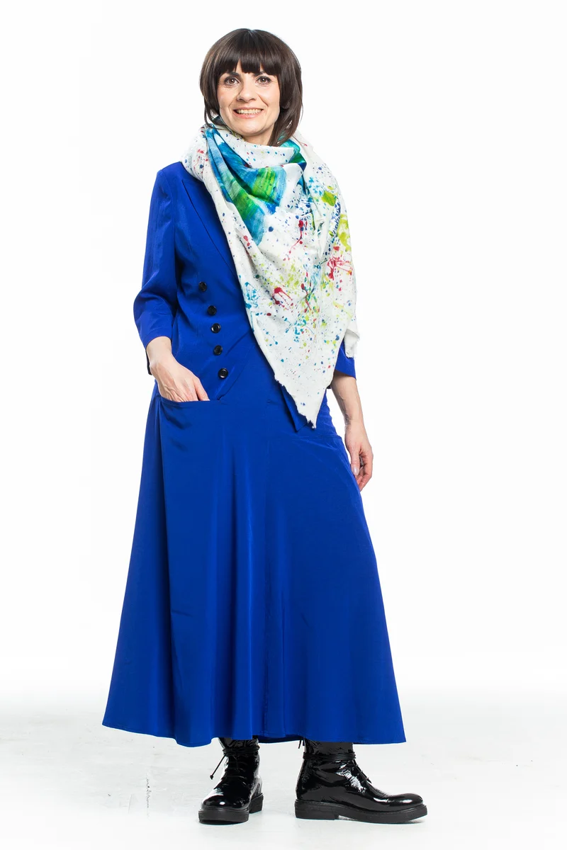 AVANT TOI Damen Kaschmir Schal weiß mit Schmetterling Print