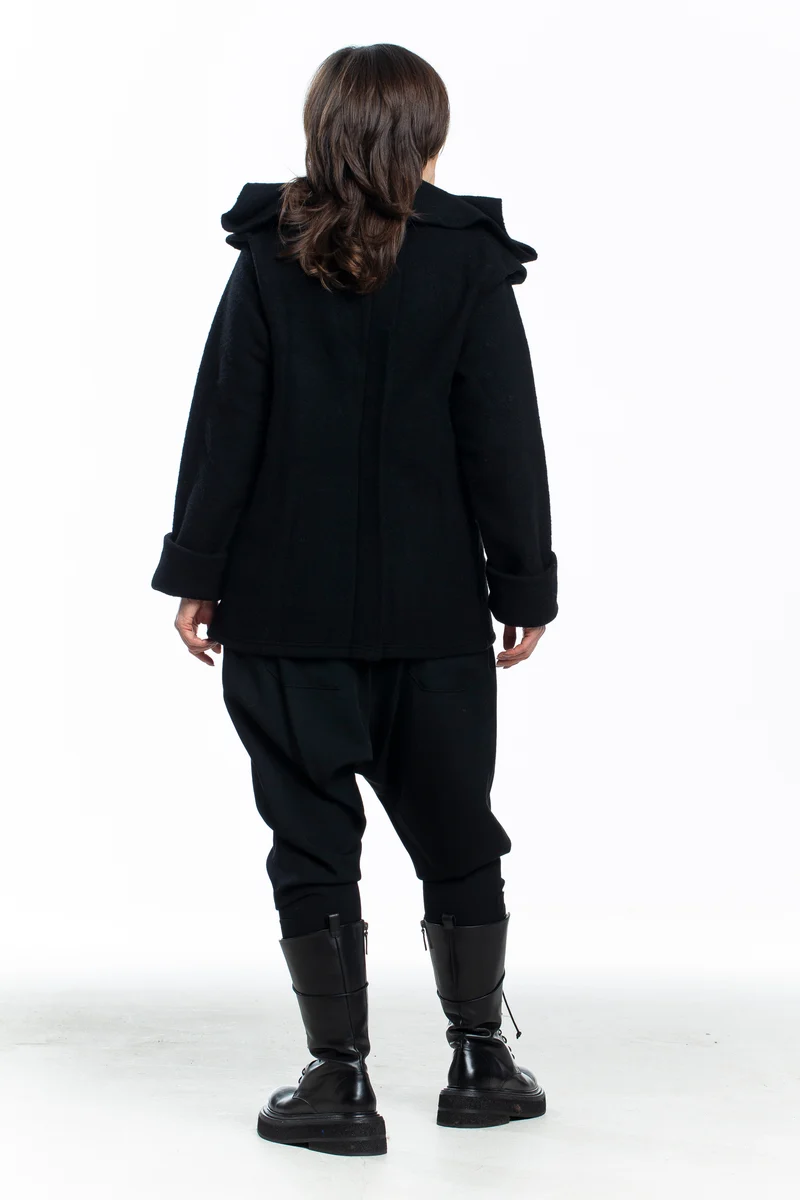 Yohji Yamamoto Damen Strickjacke mit Reisverschluss schwarz