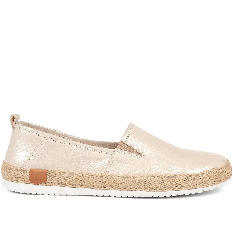 Milan Leather Espadrille Flats - MILAN / 320 085