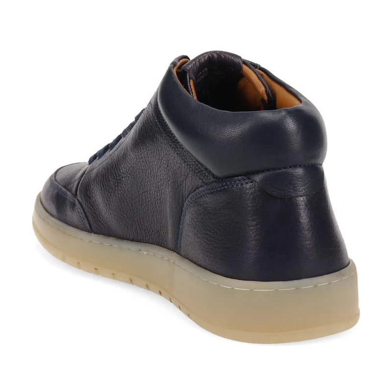 Stafford Leather Lace-Up Trainers - STAFFORD / 325 929 - Navy