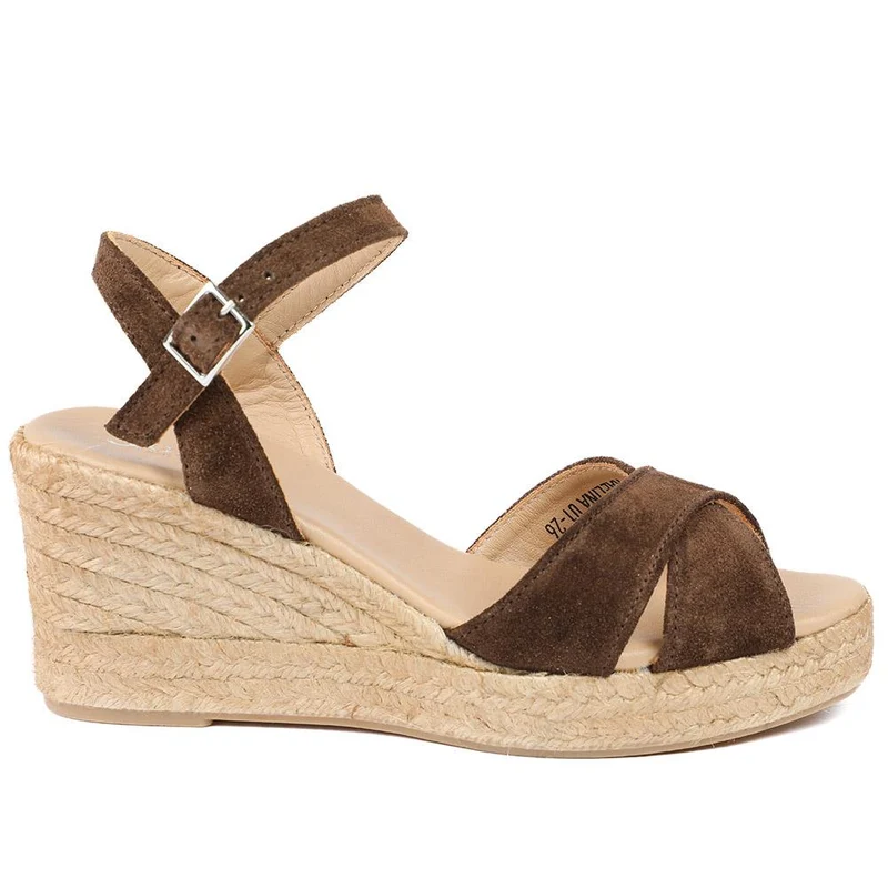 Raelina Leather Wedged Espadrilles - RAELINA / 329 411