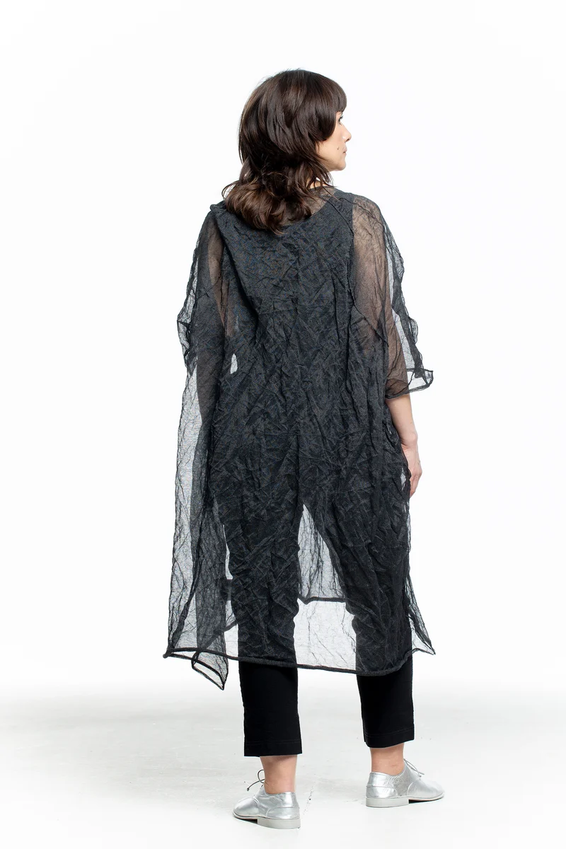 Rundholz Damen Transparentes Kleid schwarz