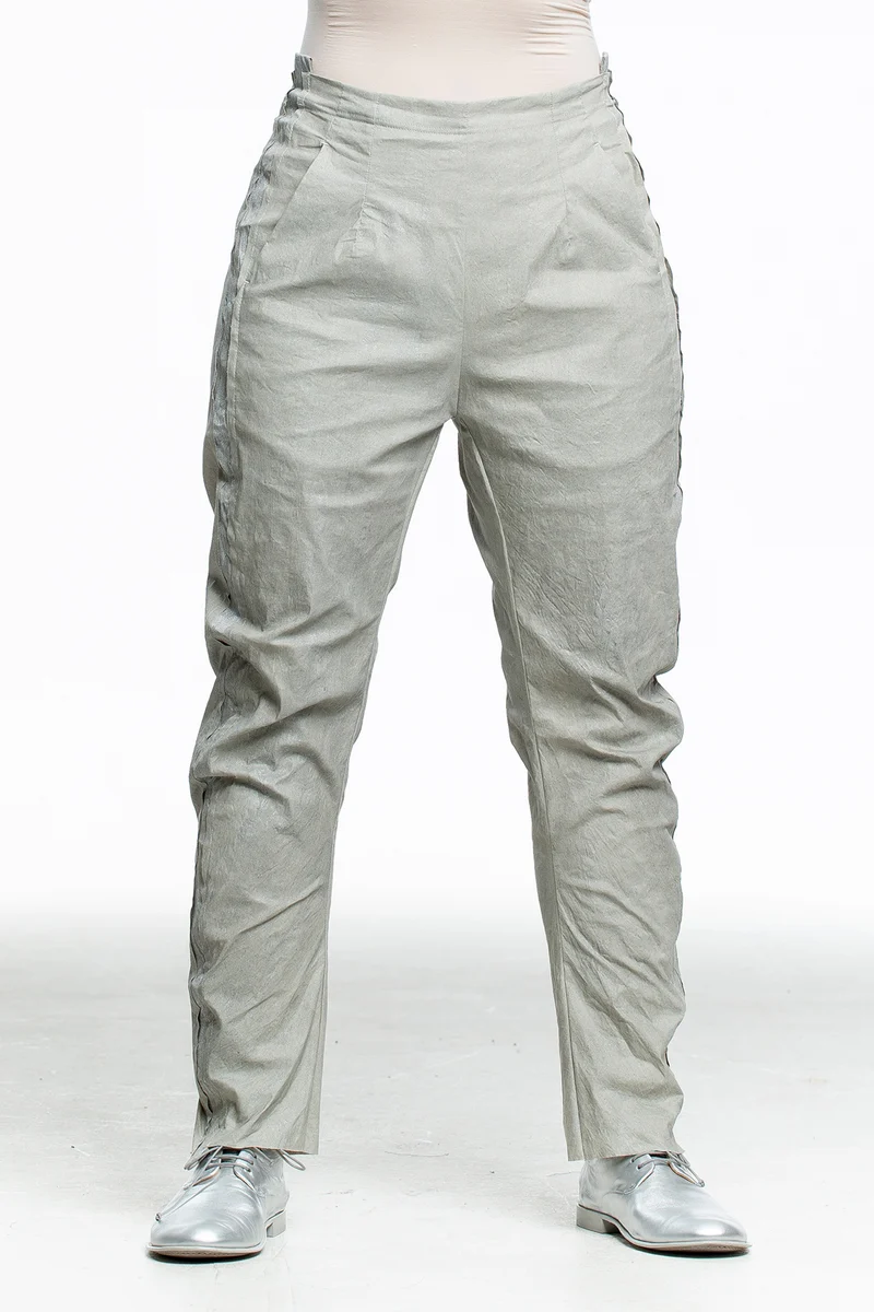 Rundholz Damen Hose hellgrau