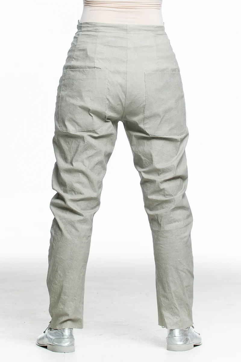 Rundholz Damen Hose hellgrau