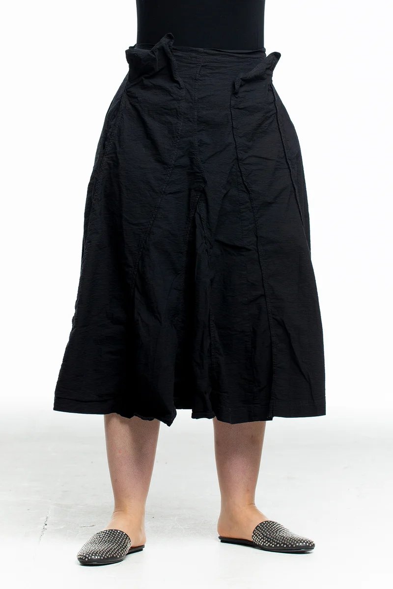 Rundholz DIP Damen Rock Weit Schwarz