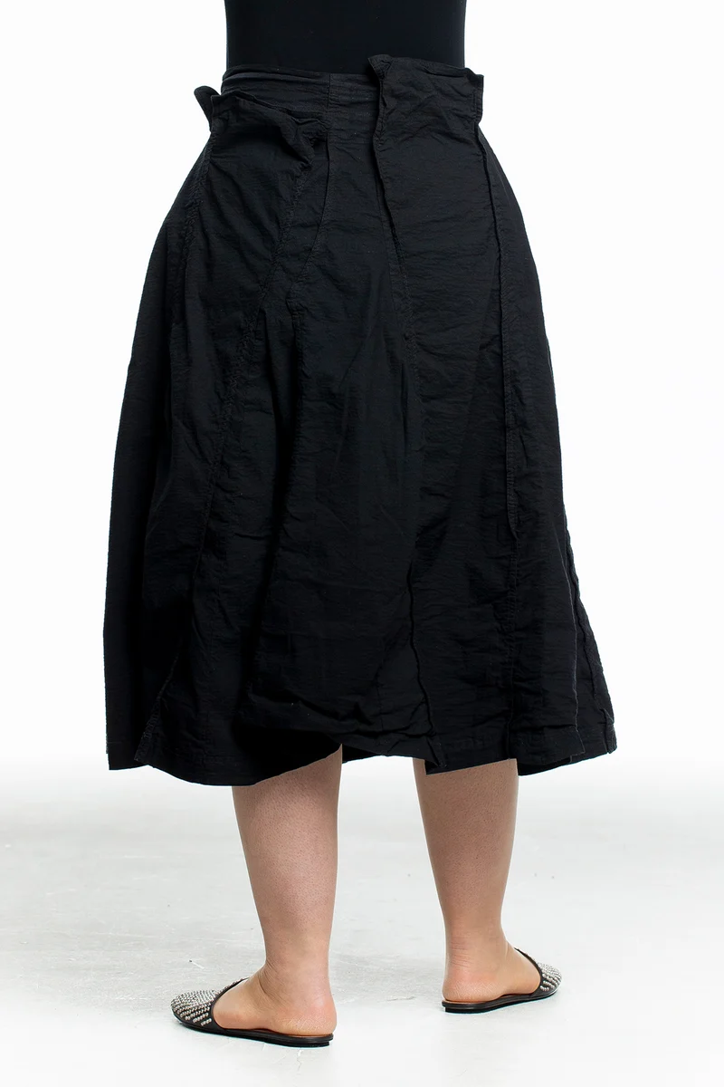 Rundholz DIP Damen Rock Weit Schwarz
