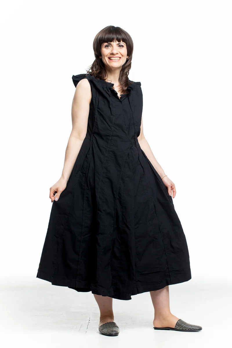 Rundholz DIP Damen Kleid in Schwarz