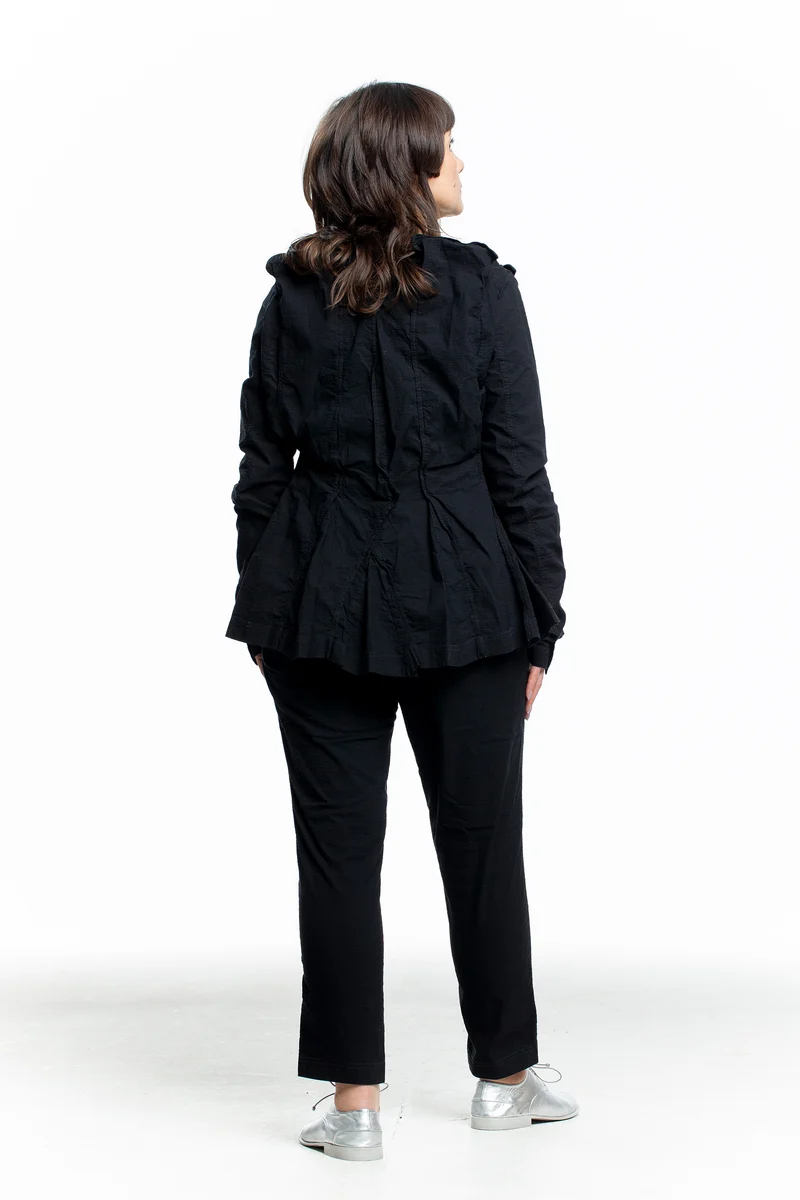 Rundholz DIP Damen Skulpturale Jacke in Schwarz