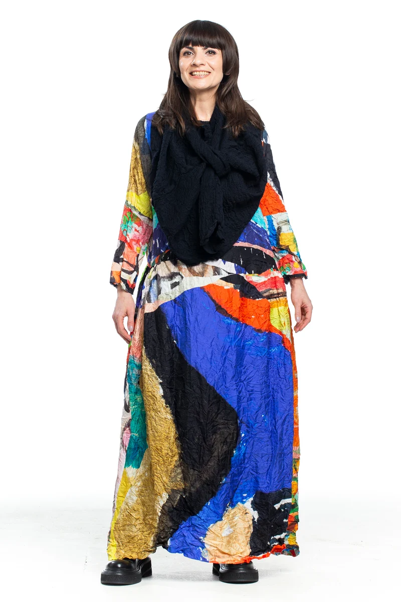 Daniela Gregis Damen Maxi Kleid mit Print