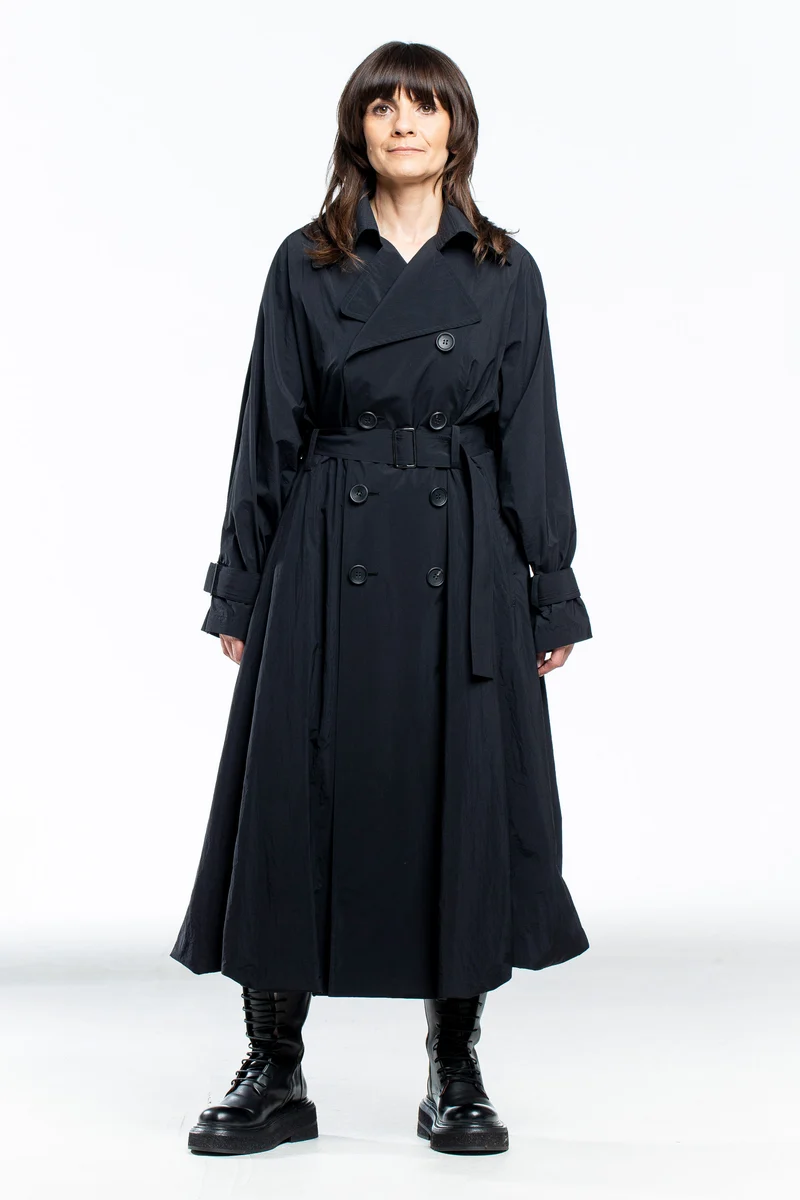 Yohji Yamamoto Damen Trenchcoat schwarz