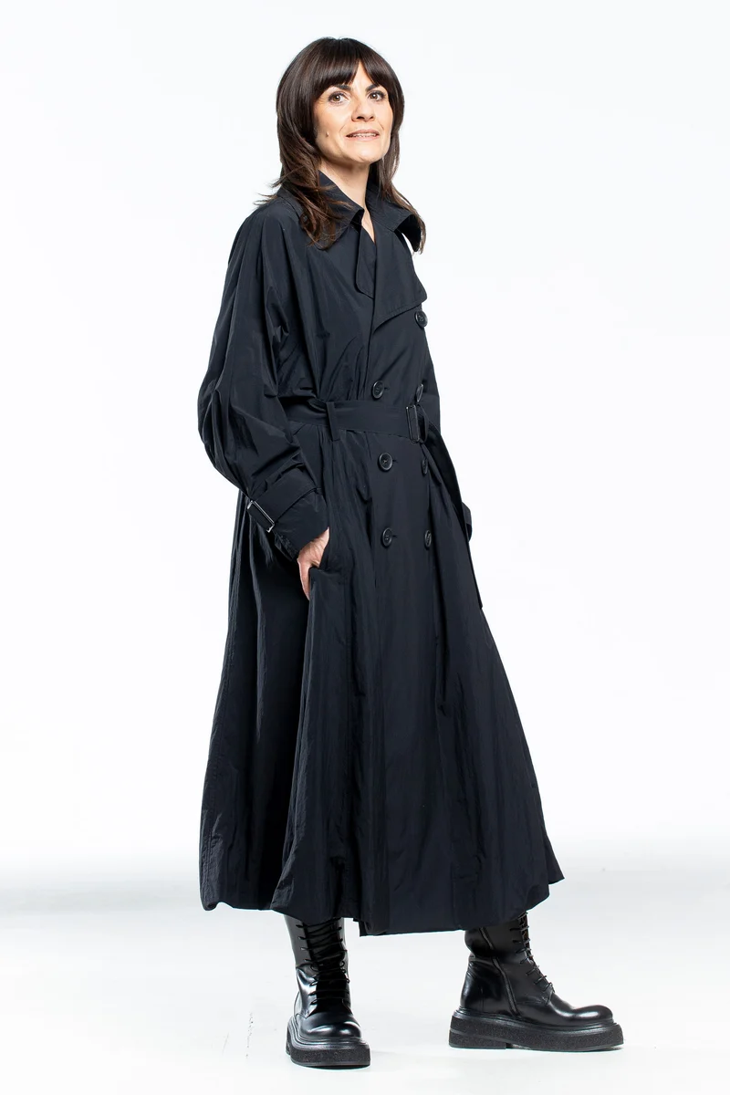 Yohji Yamamoto Damen Trenchcoat schwarz