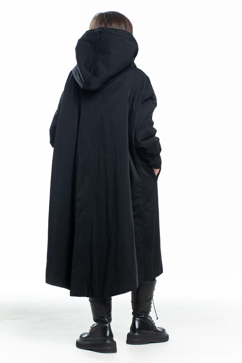 Y's Yohji Yamamoto Damen Jacke mit Kapuze schwarz