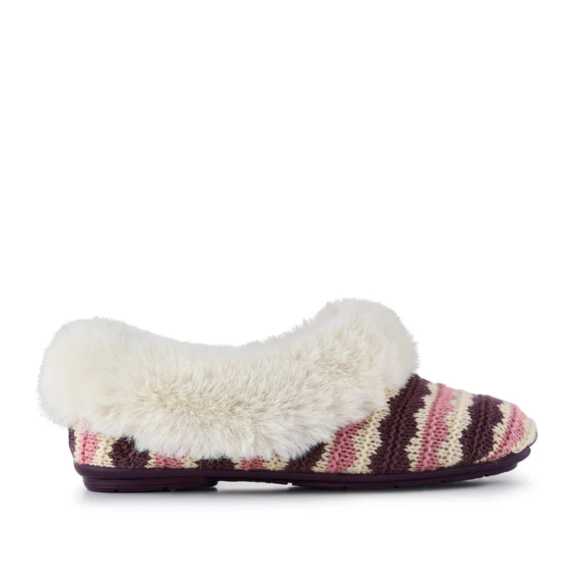 Franca Premium Faux-Fur-Lined Slippers - FRANCA / 328 532 - Purple Multi