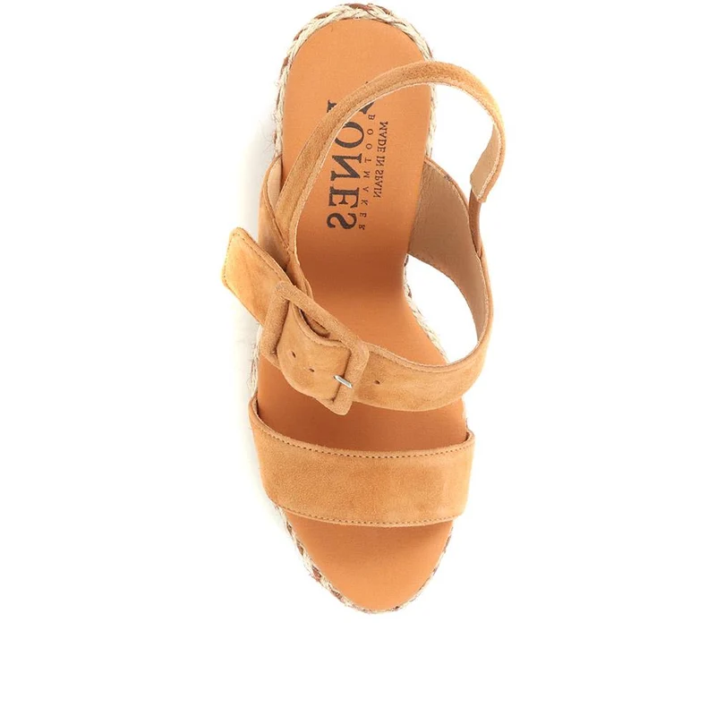 Amerie Wedge Sandals - AMERIE / 322 053 - Tan Suede
