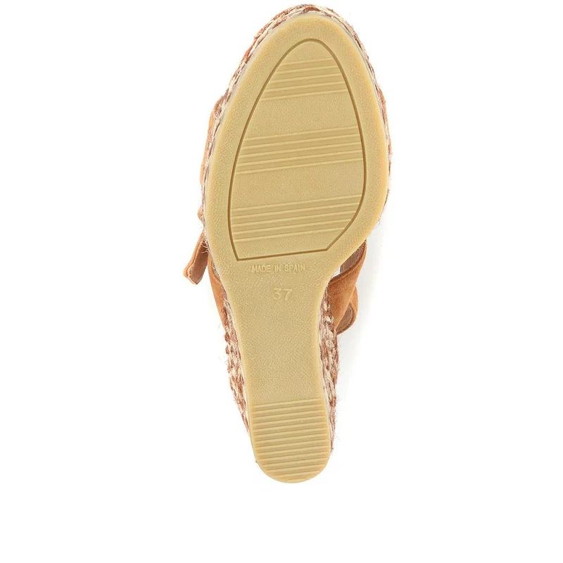 Amerie Wedge Sandals - AMERIE / 322 053 - Tan Suede