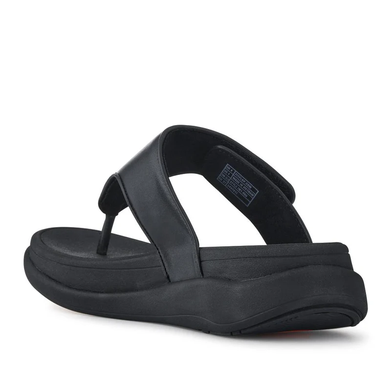 Wedge-Heeled Toe-Post Sandals - FITF41511 / 326 868 - Black