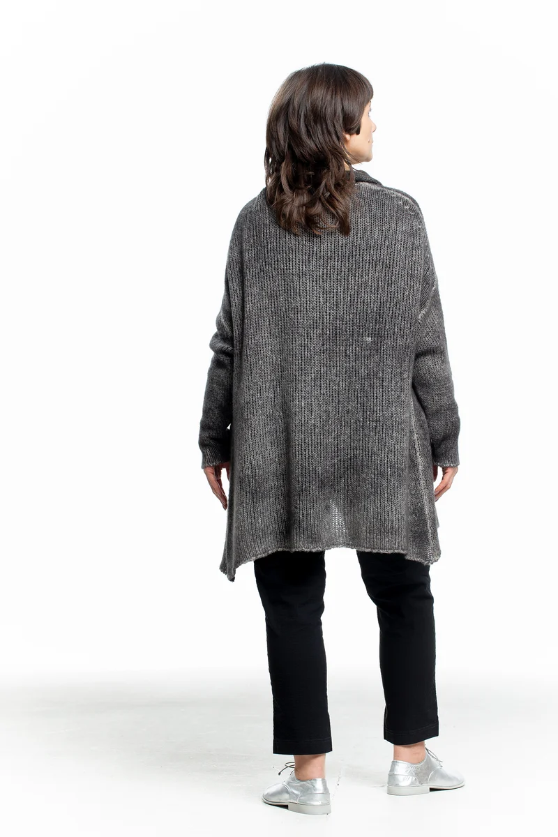 AVANT TOI Damen Strickjacke Lang grau