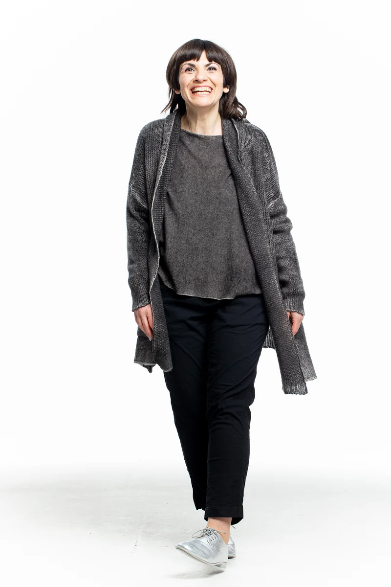 AVANT TOI Damen Strickjacke Lang grau