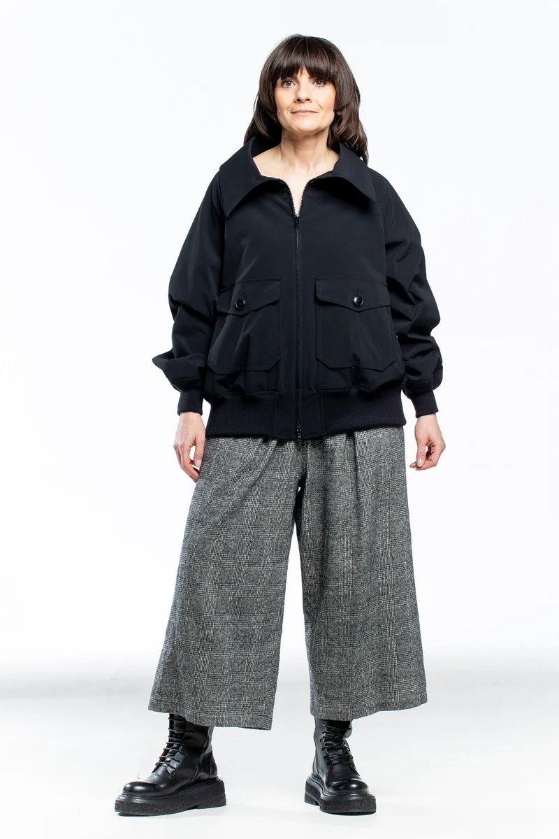Yohji Yamamoto Damen Bomberjacke Oversized schwarz