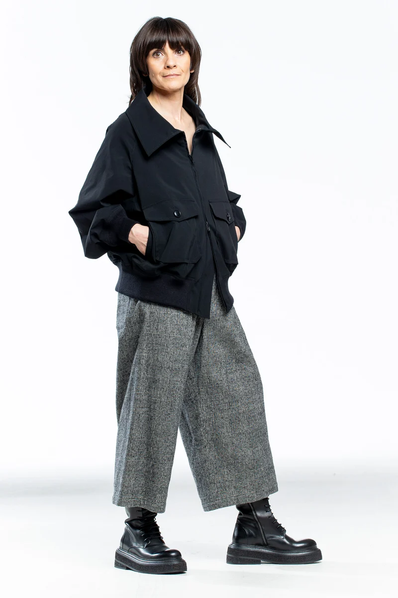 Yohji Yamamoto Damen Bomberjacke Oversized schwarz